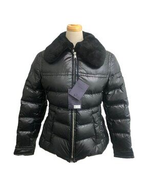 Prada Down Jacket Triangle Plate Nylon Black